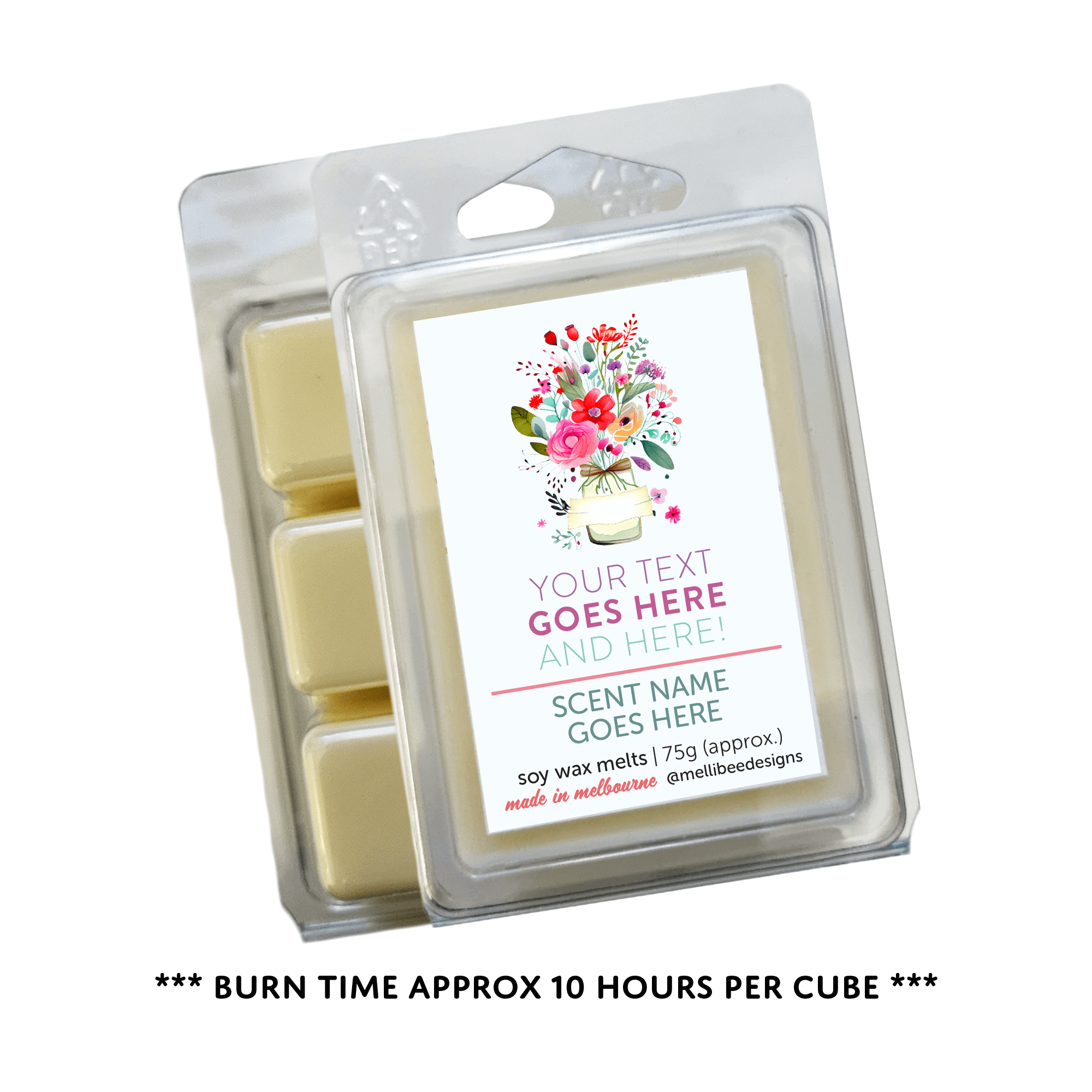 Hand poured in Melbourne. Soy Way Melts, made in Melbourne