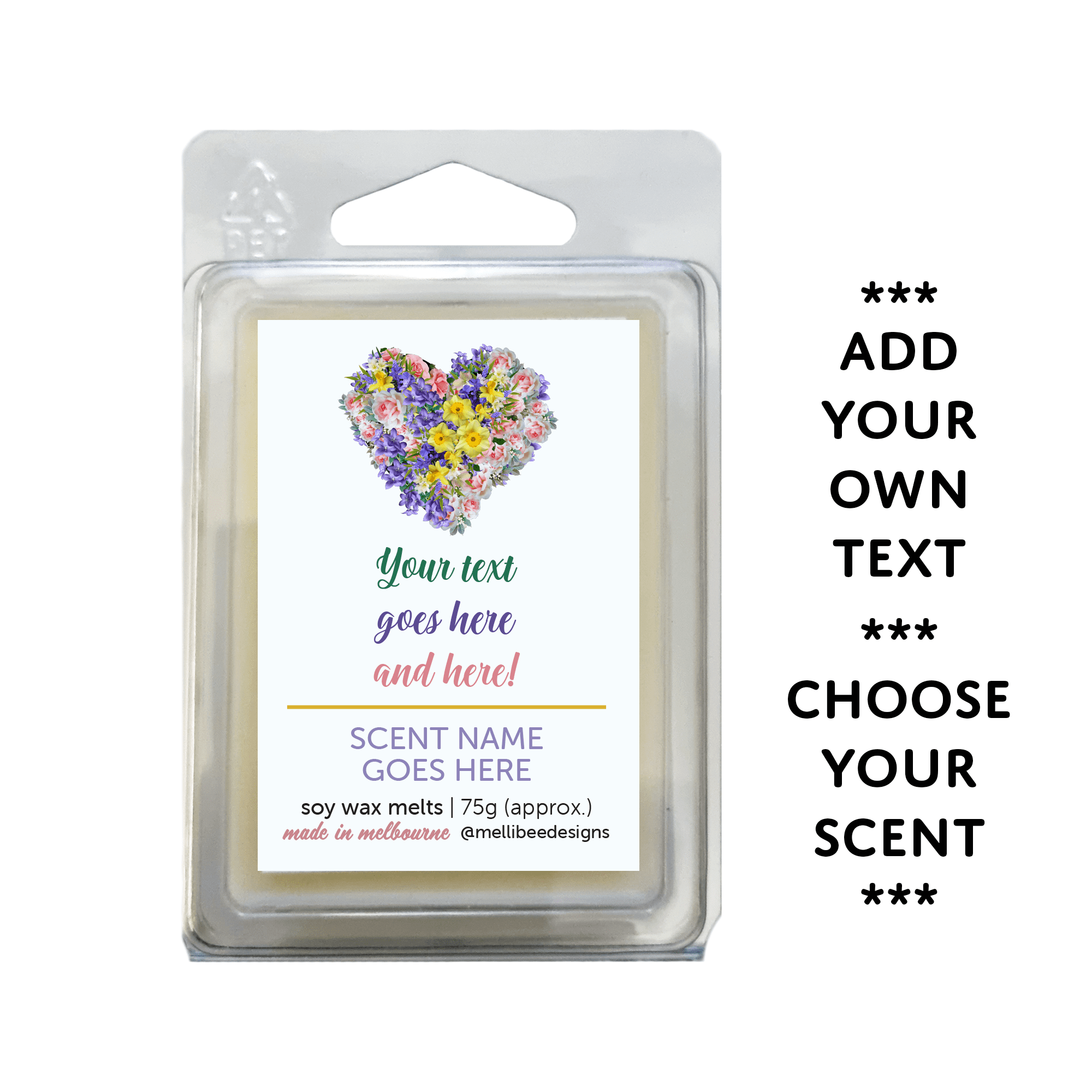 Hand poured in Melbourne. Soy Way Melts, made in Melbourne