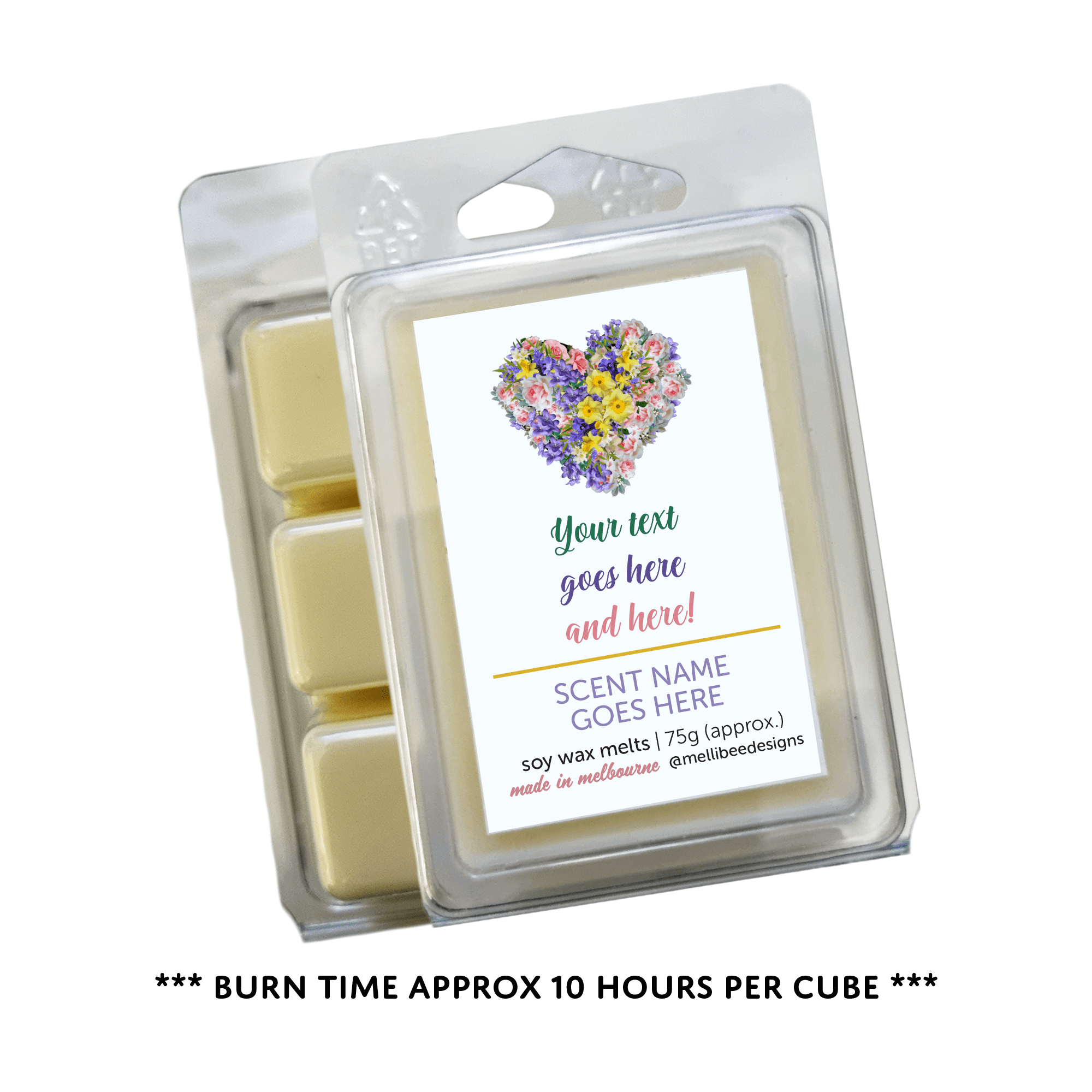 Hand poured in Melbourne. Soy Way Melts, made in Melbourne