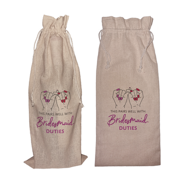 This Pairs Well With Bridesmaid Duties | Funny Wine Gift Bag