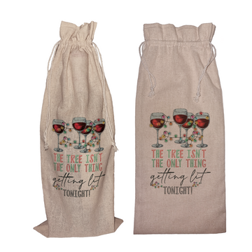 Getting Lit This Christmas | Funny Wine Gift Bag