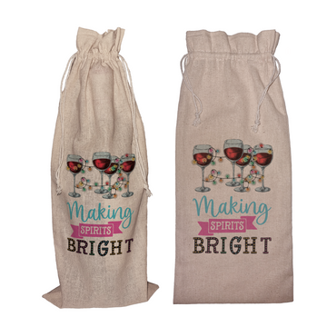 Making Spirits Bright | Funny Wine Gift Bag