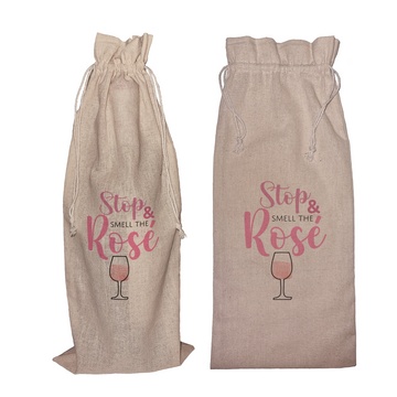 Stop & Smell the Rosé | Funny Wine Gift Bag