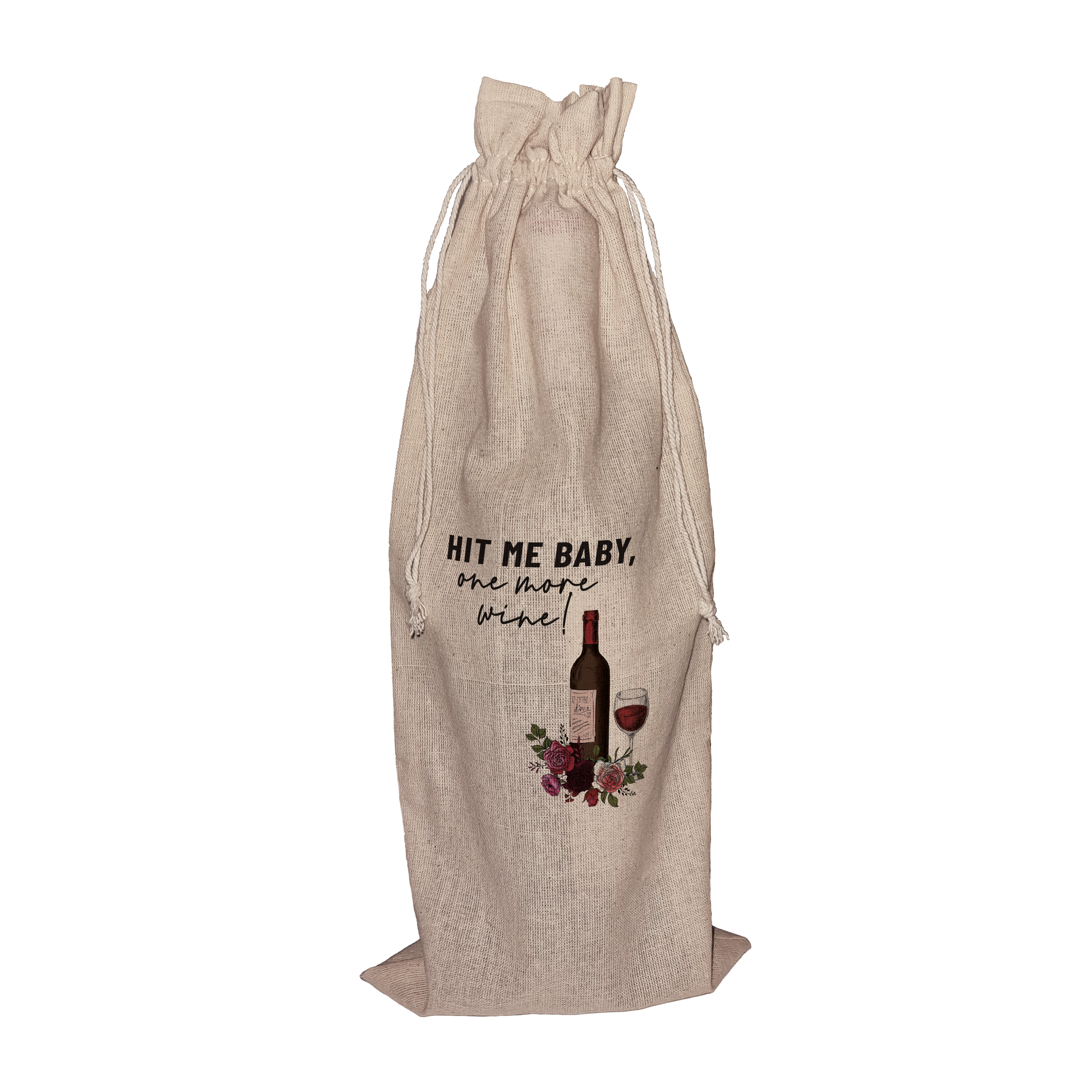 Hit Me Baby, One More Wine! | Funny Wine Gift Bag