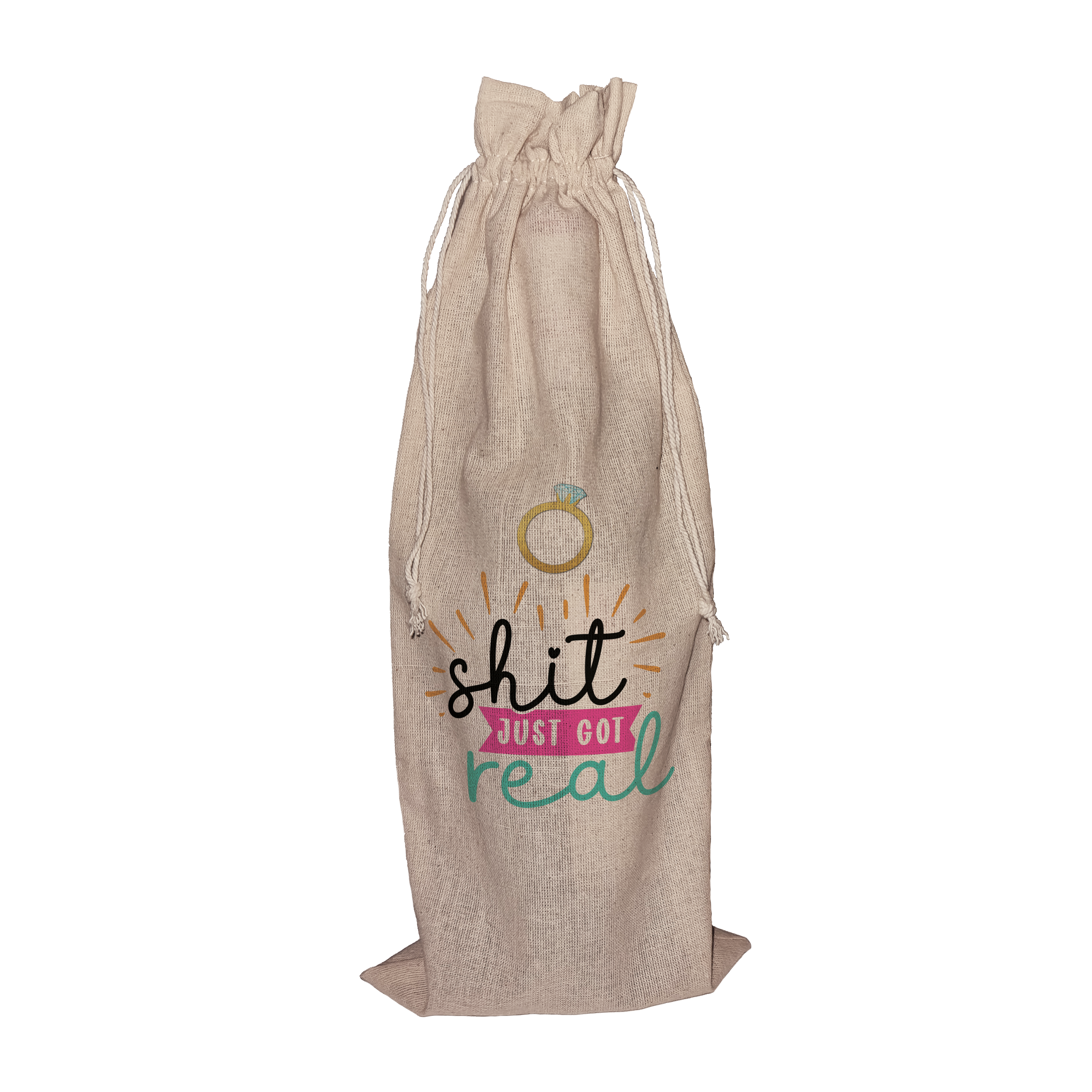 Shit Just Got Real! | Funny Wine Gift Bag