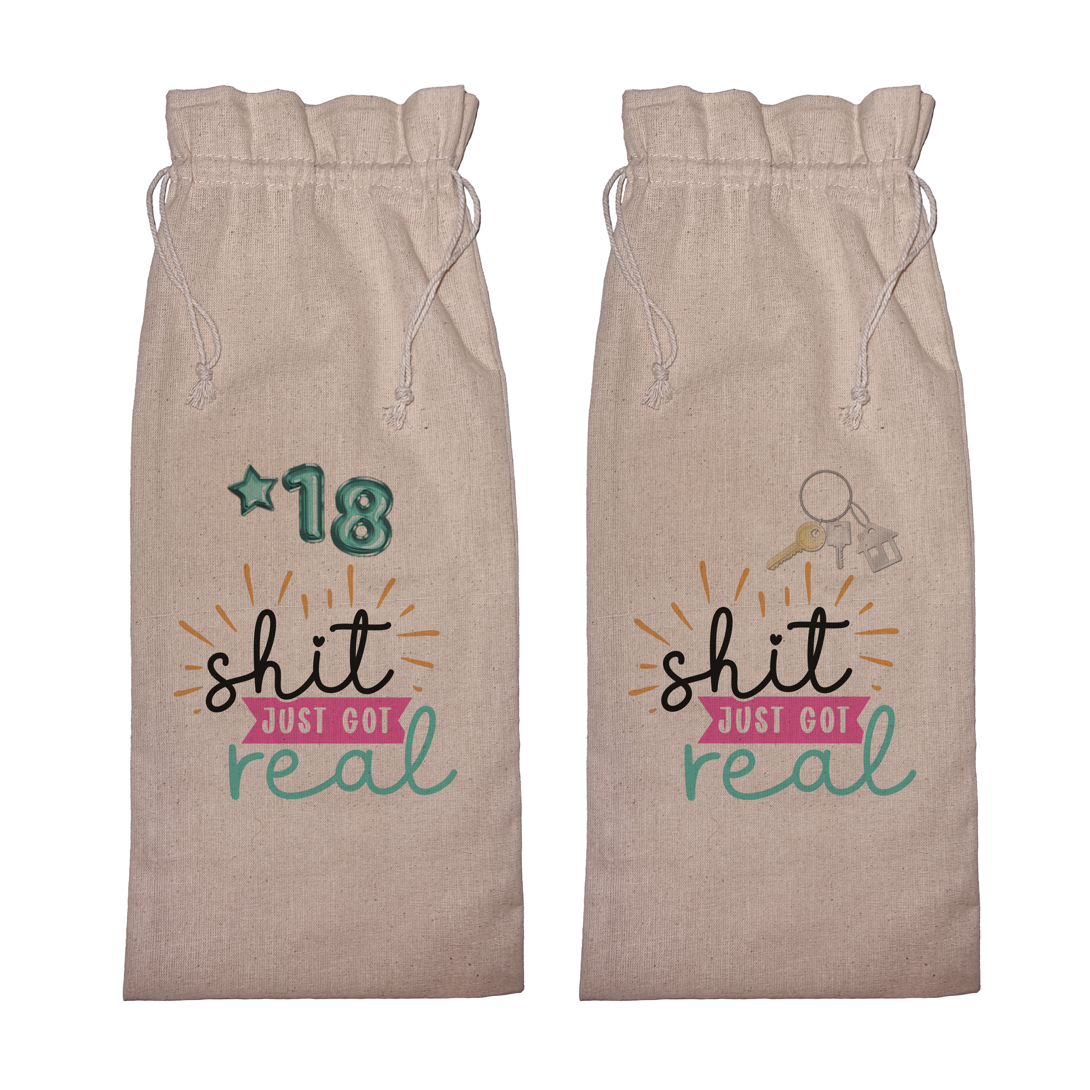 Shit Just Got Real! | Funny Wine Gift Bag