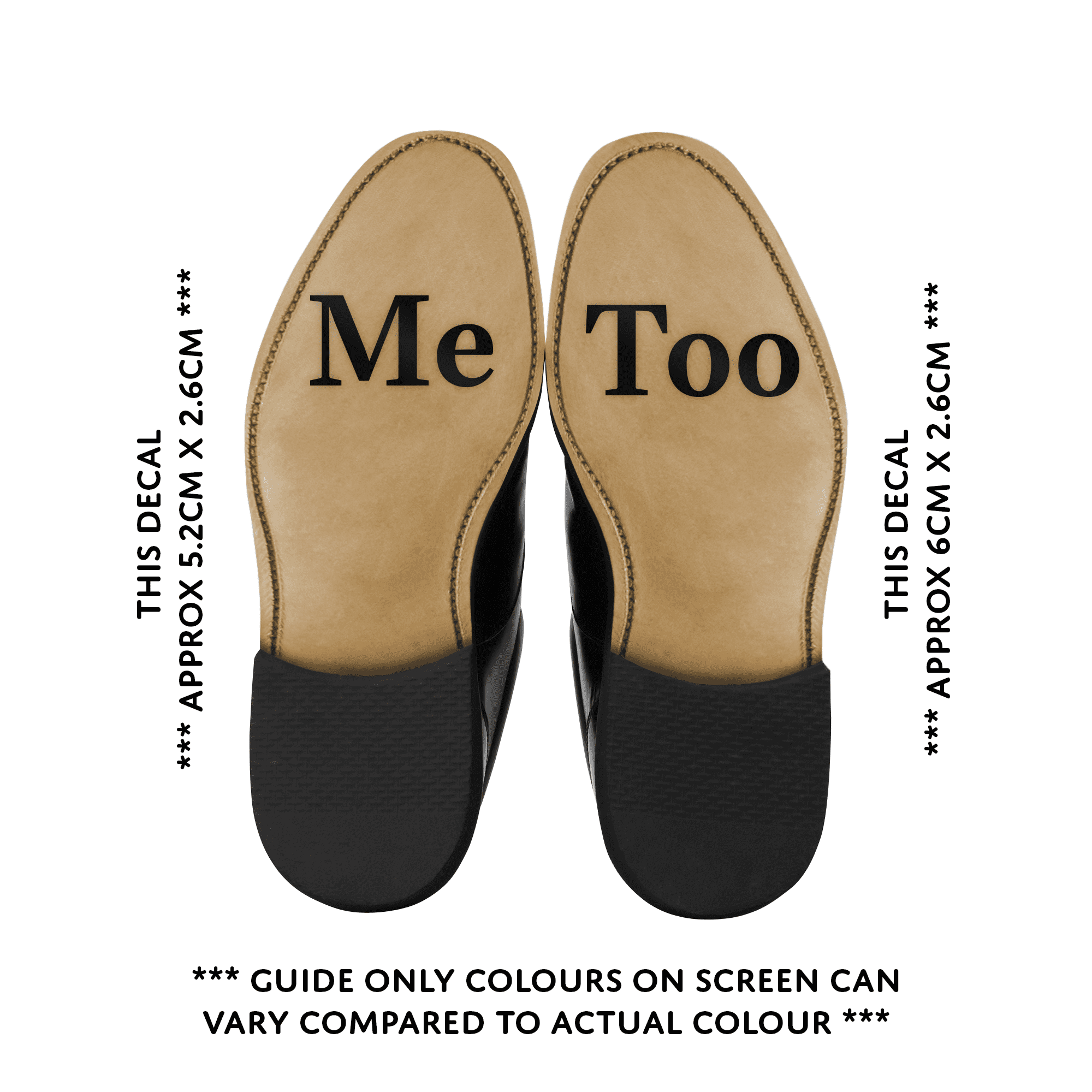Wedding Day Shoe Decals - "I Do" & "Me Too" (BLACK)