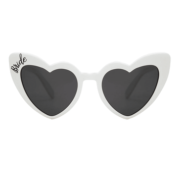 "Bride" White Heart Shaped Sunglasses