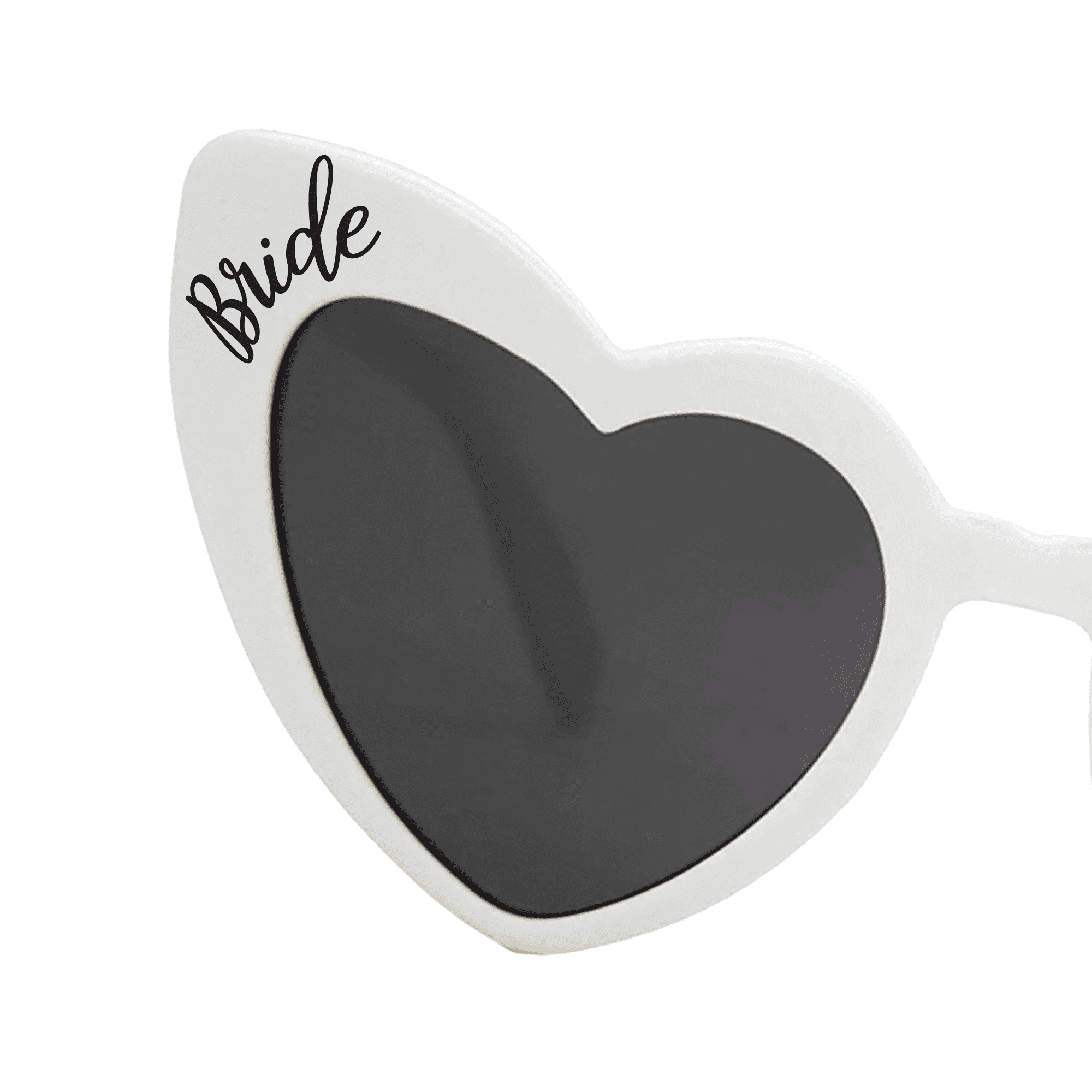 "Bride" White Heart Shaped Sunglasses