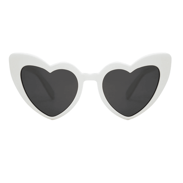 White Heart Shaped Sunglasses