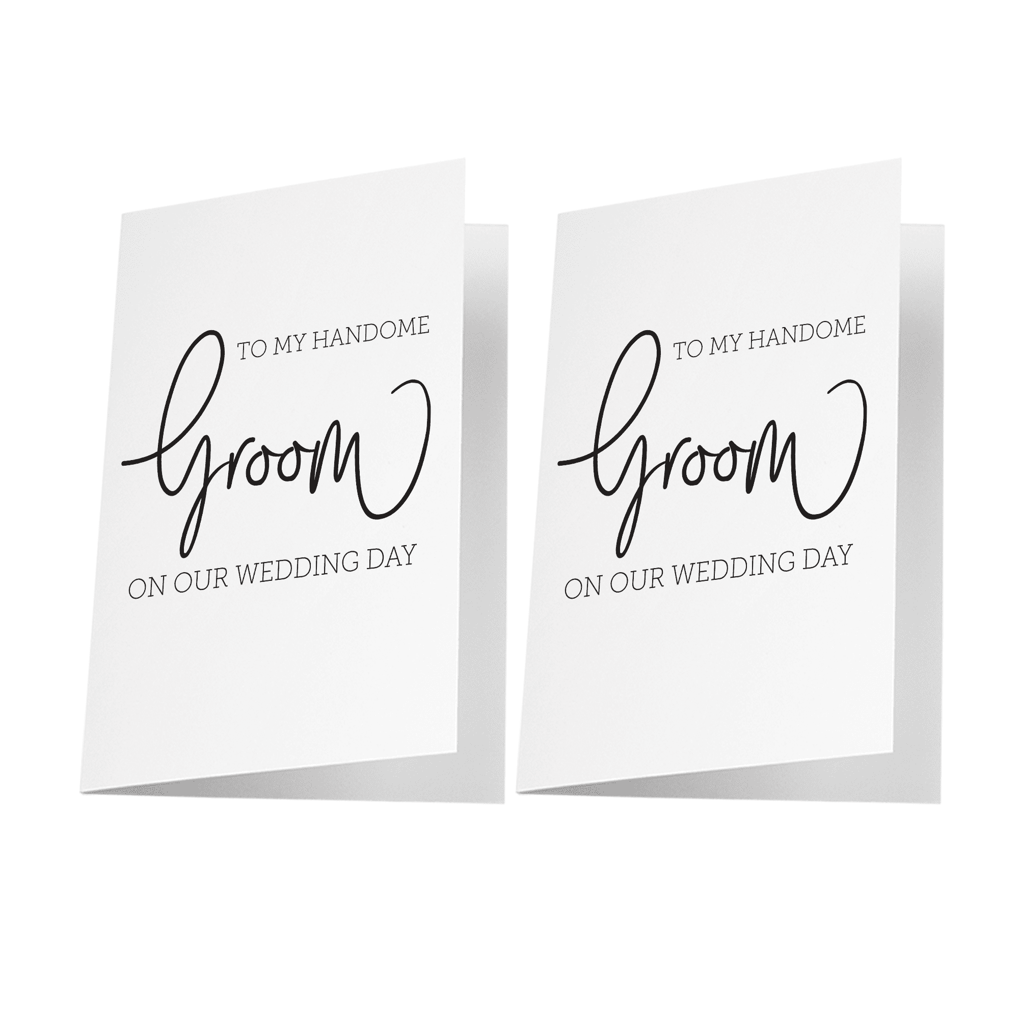 Wedding Day Cards | 2 x "To My Groom" A6 Cards (with envelopes)