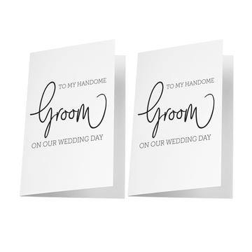 Wedding Day Cards | 2 x "To My Groom" A6 Cards (with envelopes)