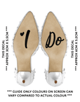 Wedding Day Shoe Decals - "I Do" & "Me Too" (BLACK)