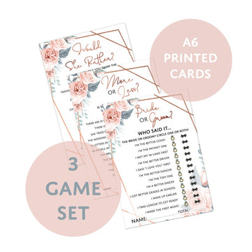 Bridal Shower Games (3 Game Set) - Set 1