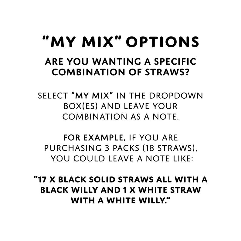 6 Pack of Penis Drinking Straws | Paper Penis Straws | Hens Night Straws | Bridal Shower Straws | Hen Party Novelty Straws | Willy Straws