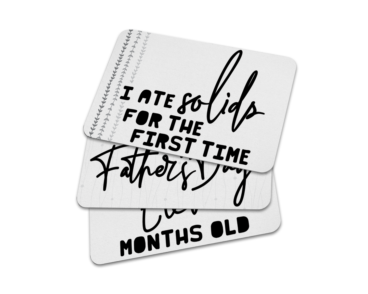 Unisex Baby Milestone Cards (Monochrome)