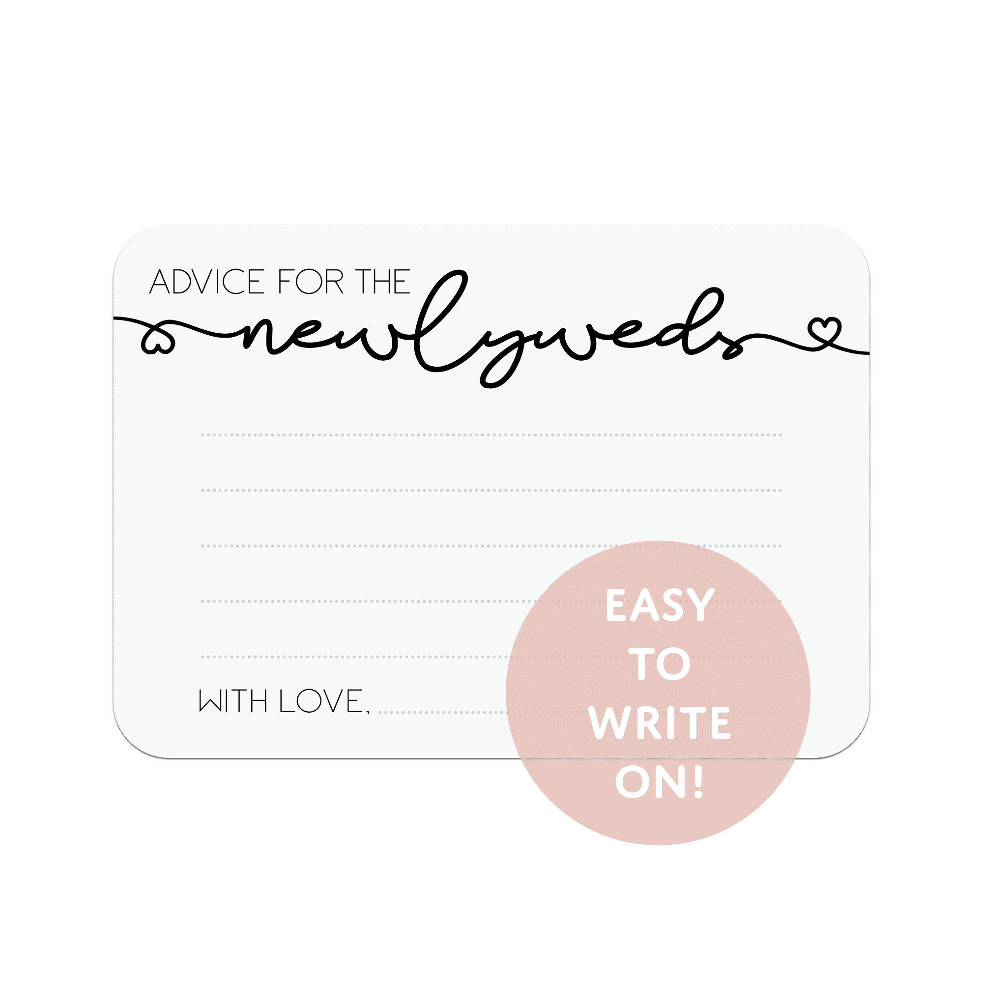 20 x Advice for the Newlyweds Cards | Bride and Groom Cards | Bride + Bride | Groom & Groom | Wedding Advice Cards | Advice for Newlyweds