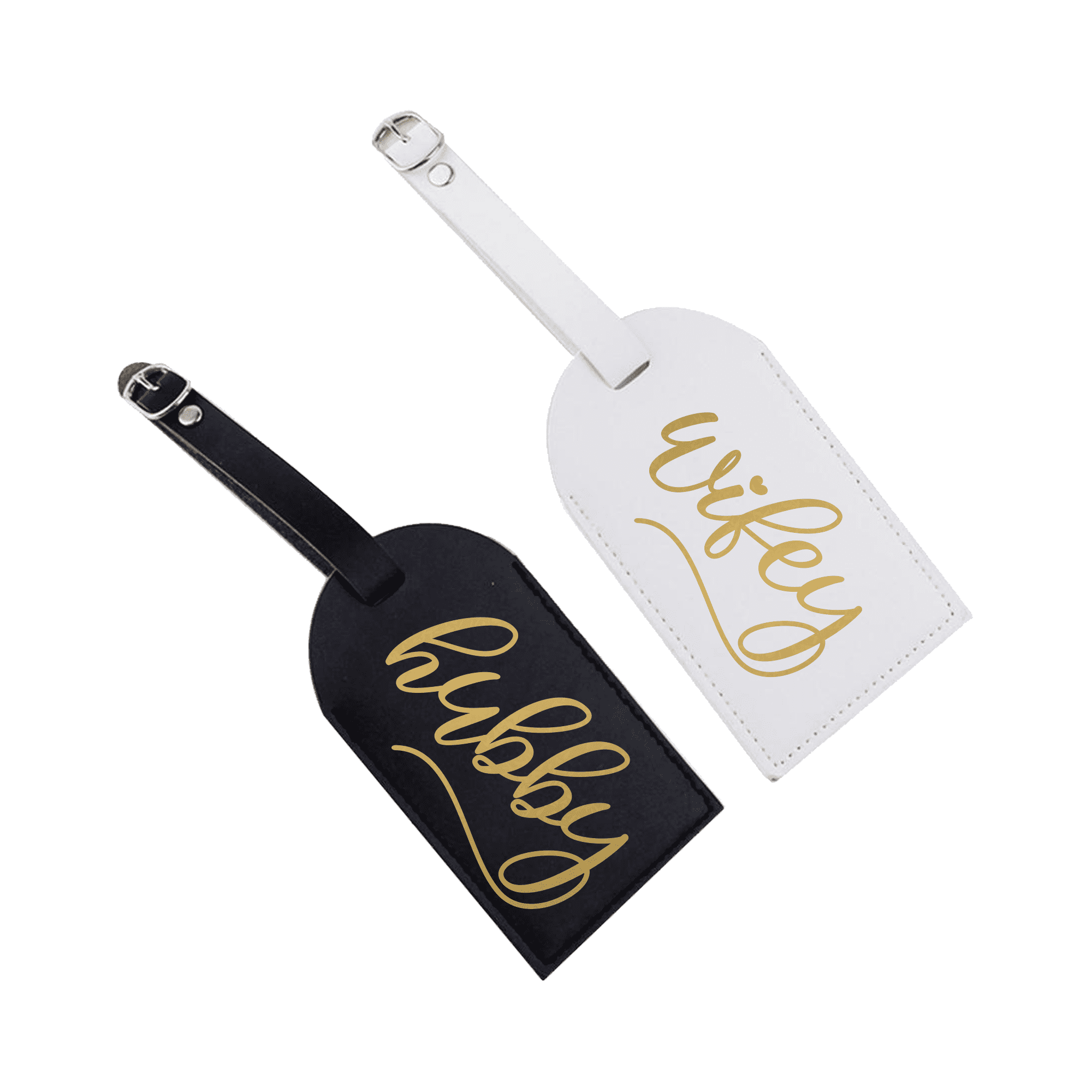 Hubby & Wifey Luggage Tag Set