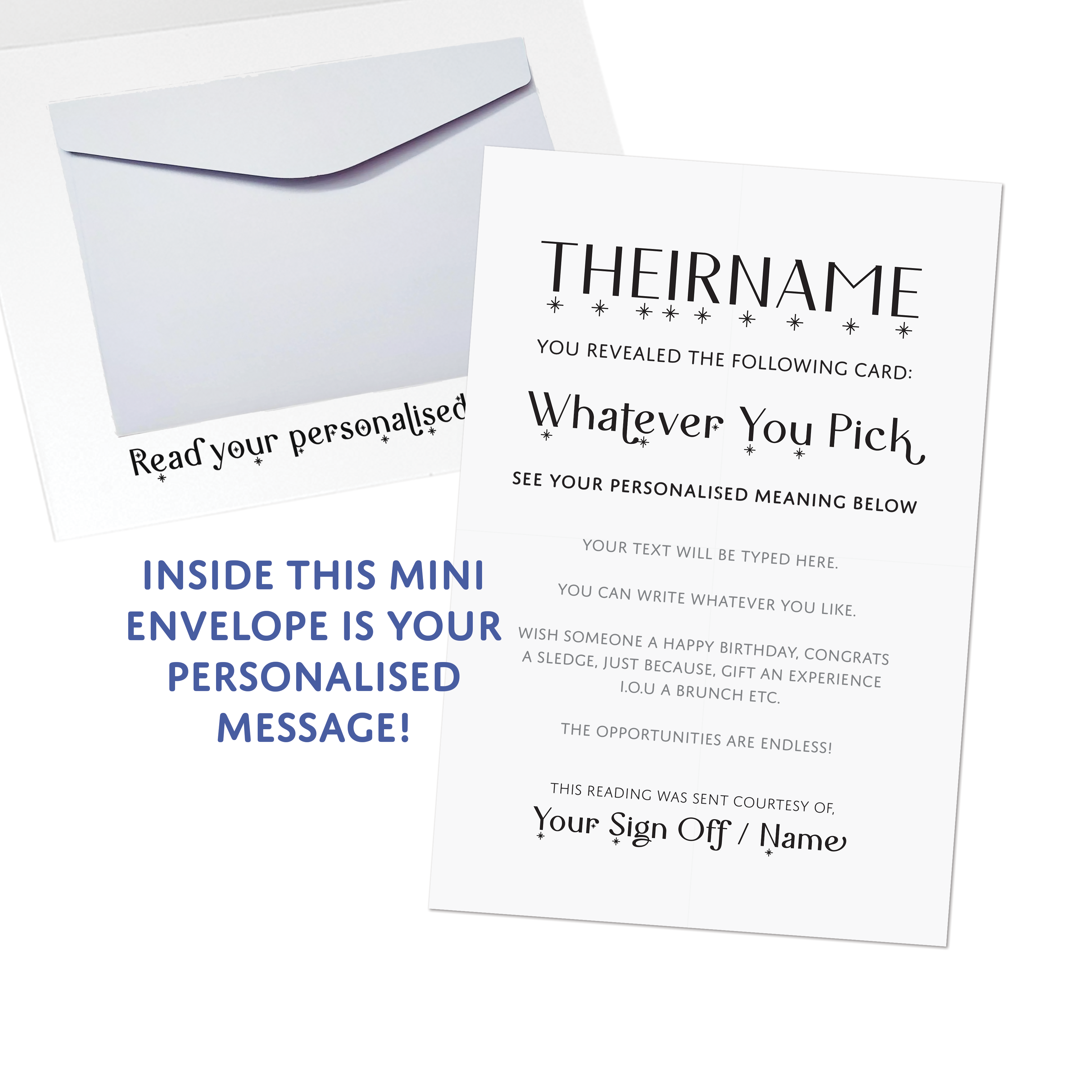 Personalised Tarot Greeting Card | Free Australia Wide Shipping