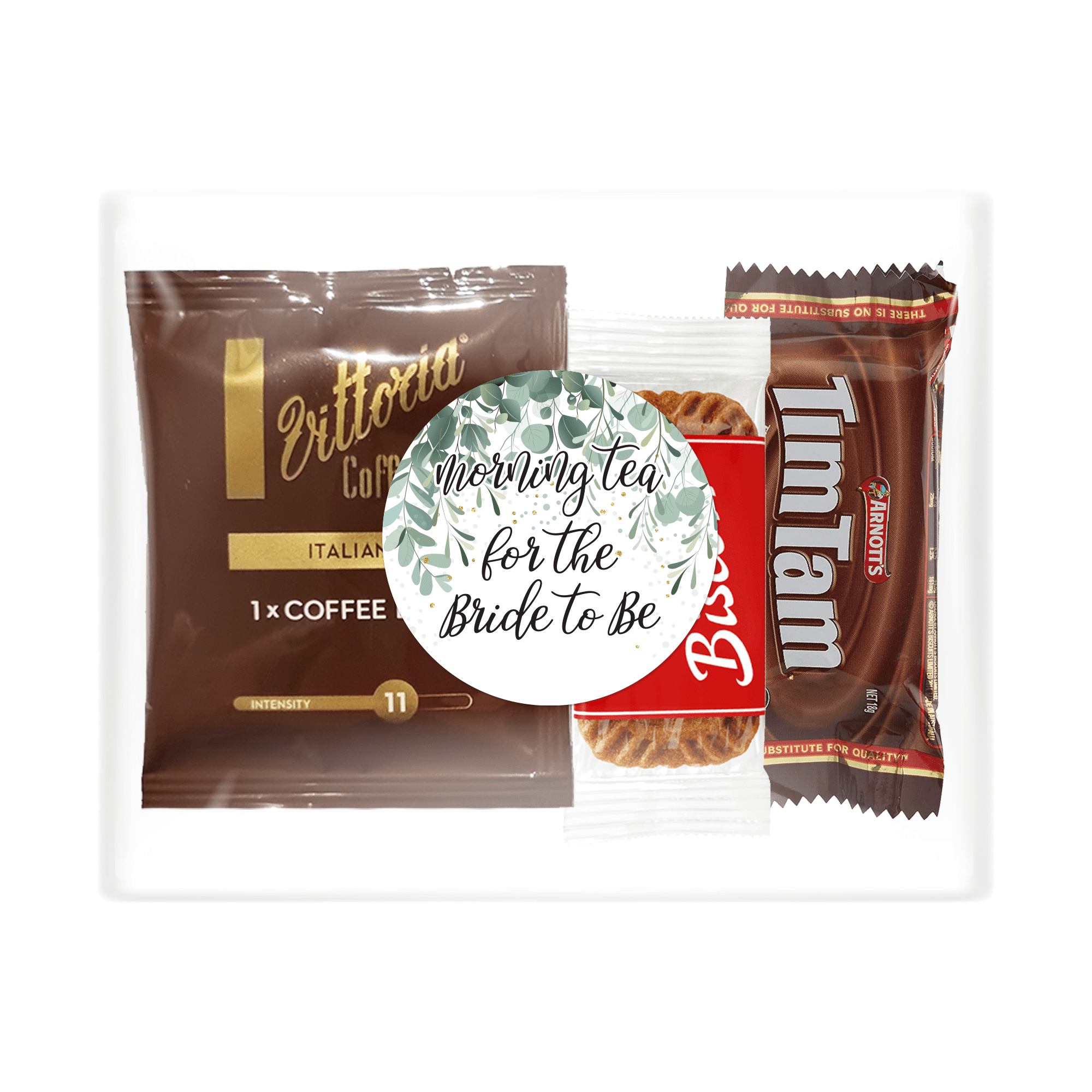 Morning Tea for the Bride to Be (Coffee | 1 x Biscoff Cookie, 1 x Tim Tam)