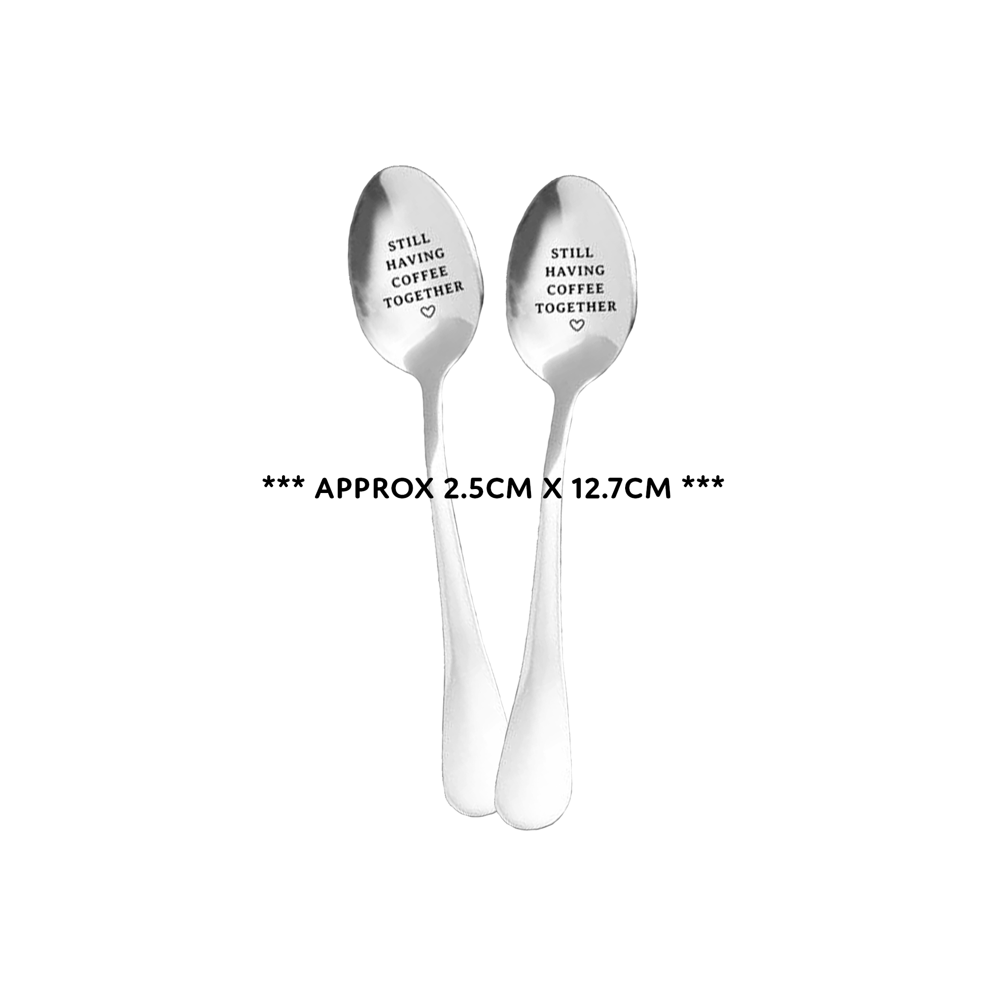 "Still Having Coffee Together" Stainless Steel Teaspoon Set