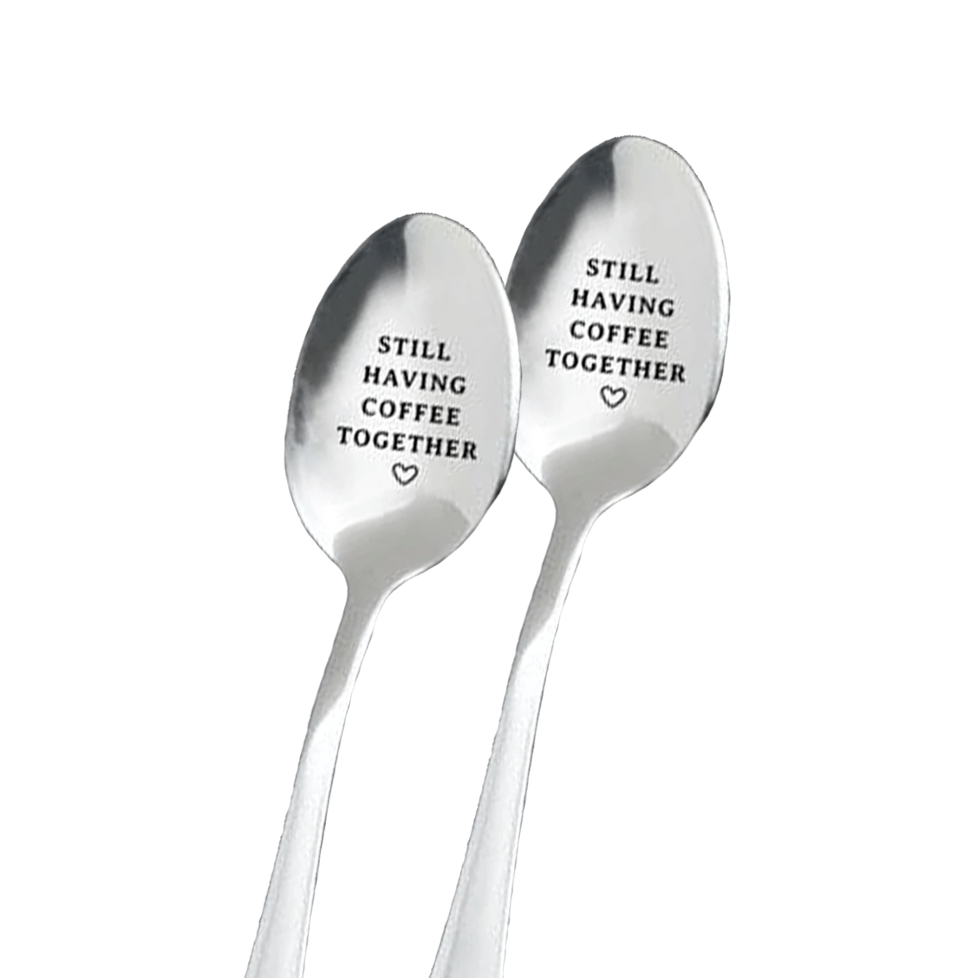 "Still Having Coffee Together" Stainless Steel Teaspoon Set