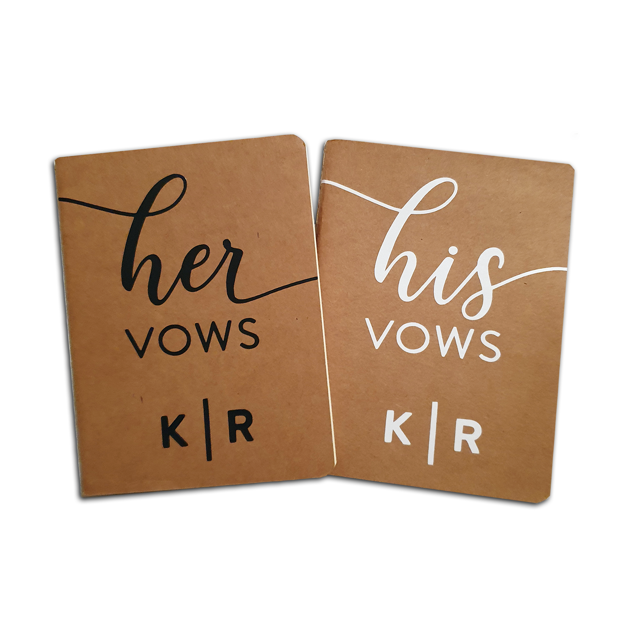 Set of 2 Wedding Vow Books | Personalised Wedding Vow Booklets