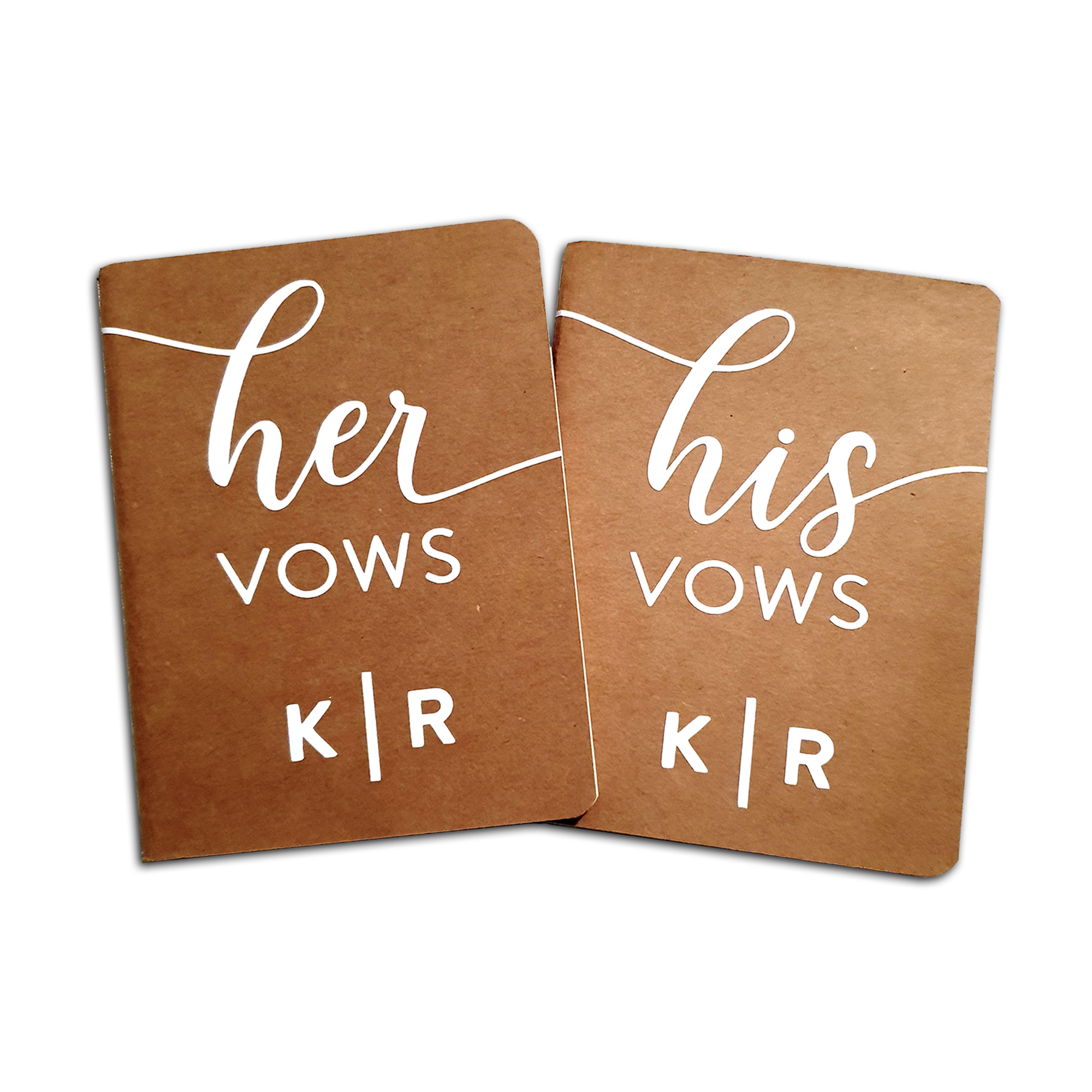 Set of 2 Wedding Vow Books | Personalised Wedding Vow Booklets