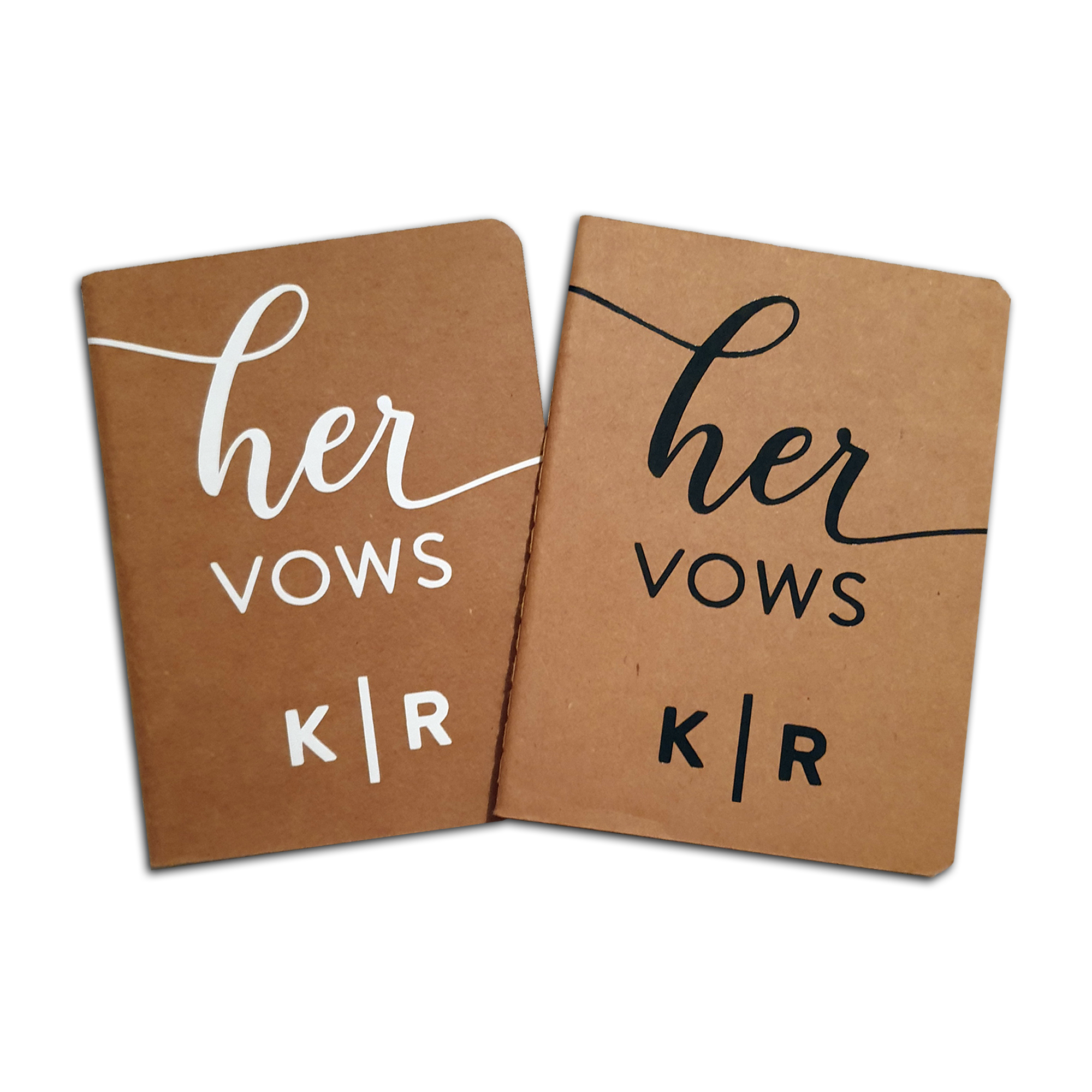 Set of 2 Wedding Vow Books | Personalised Wedding Vow Booklets