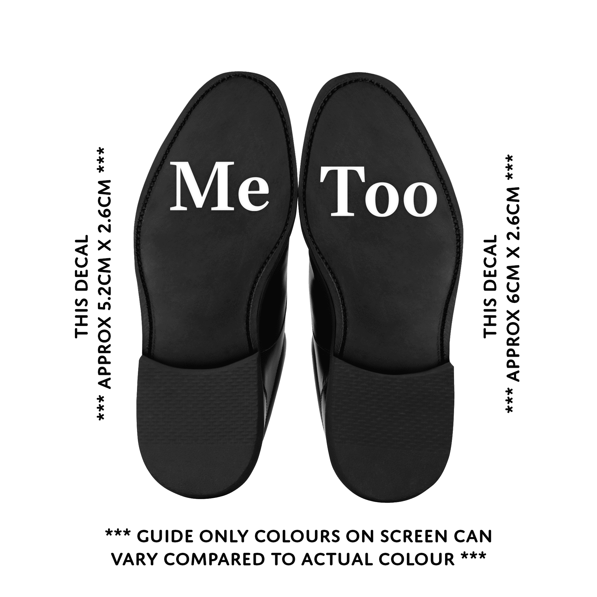 Wedding Day Shoe Decals - "I Do" & "Me Too" (WHITE)